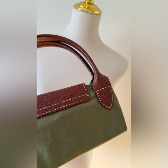 Longchamp Vintage Le Pliage Green Cabas - Picture 5 of 14